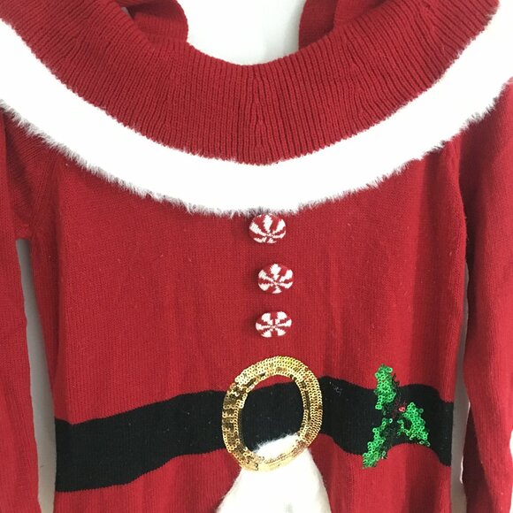 Cute Holiday Christmas Mrs. Clause Sweater Dress! - Picture 1 of 7